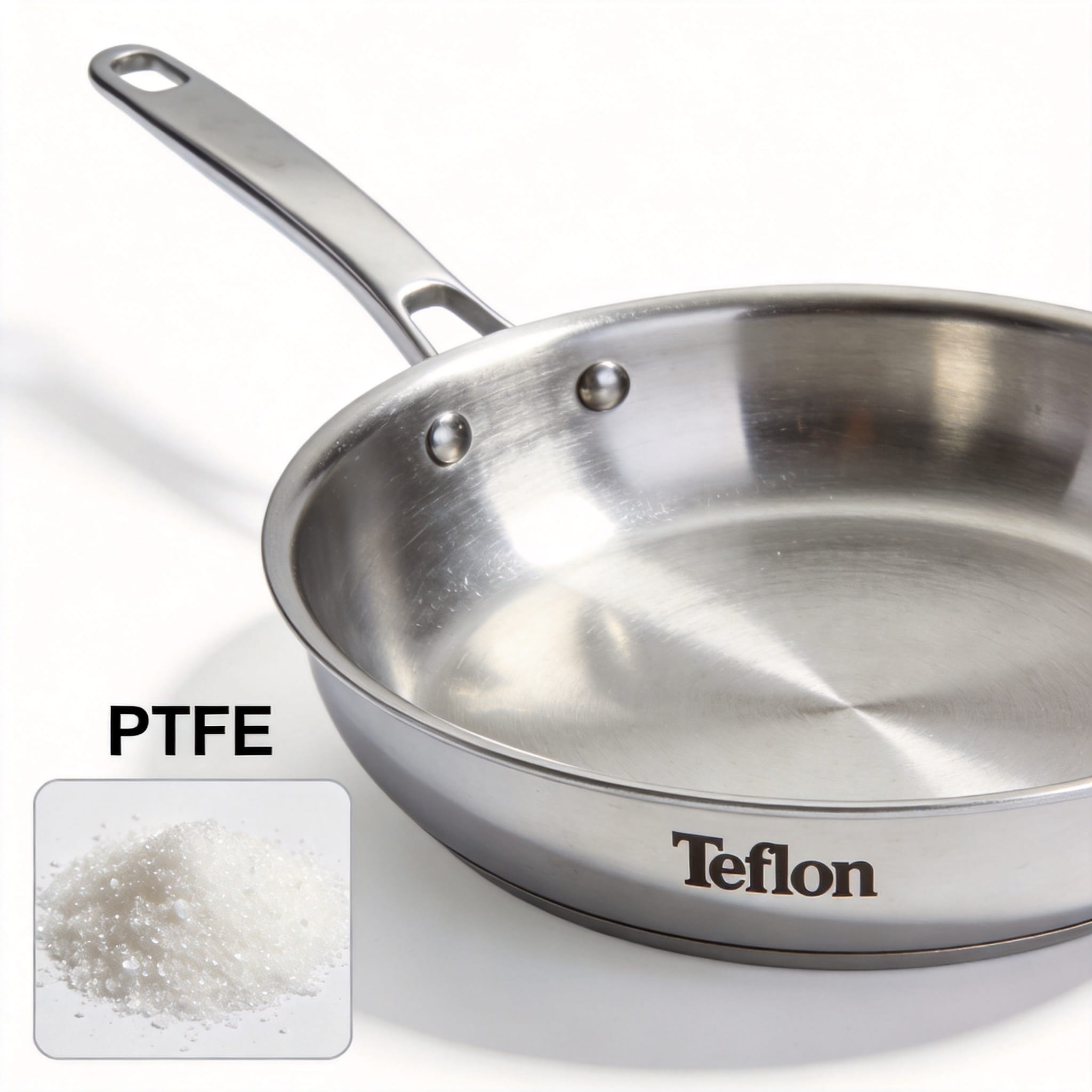 Comparison diagram of PFOA and PTFE chemical structures