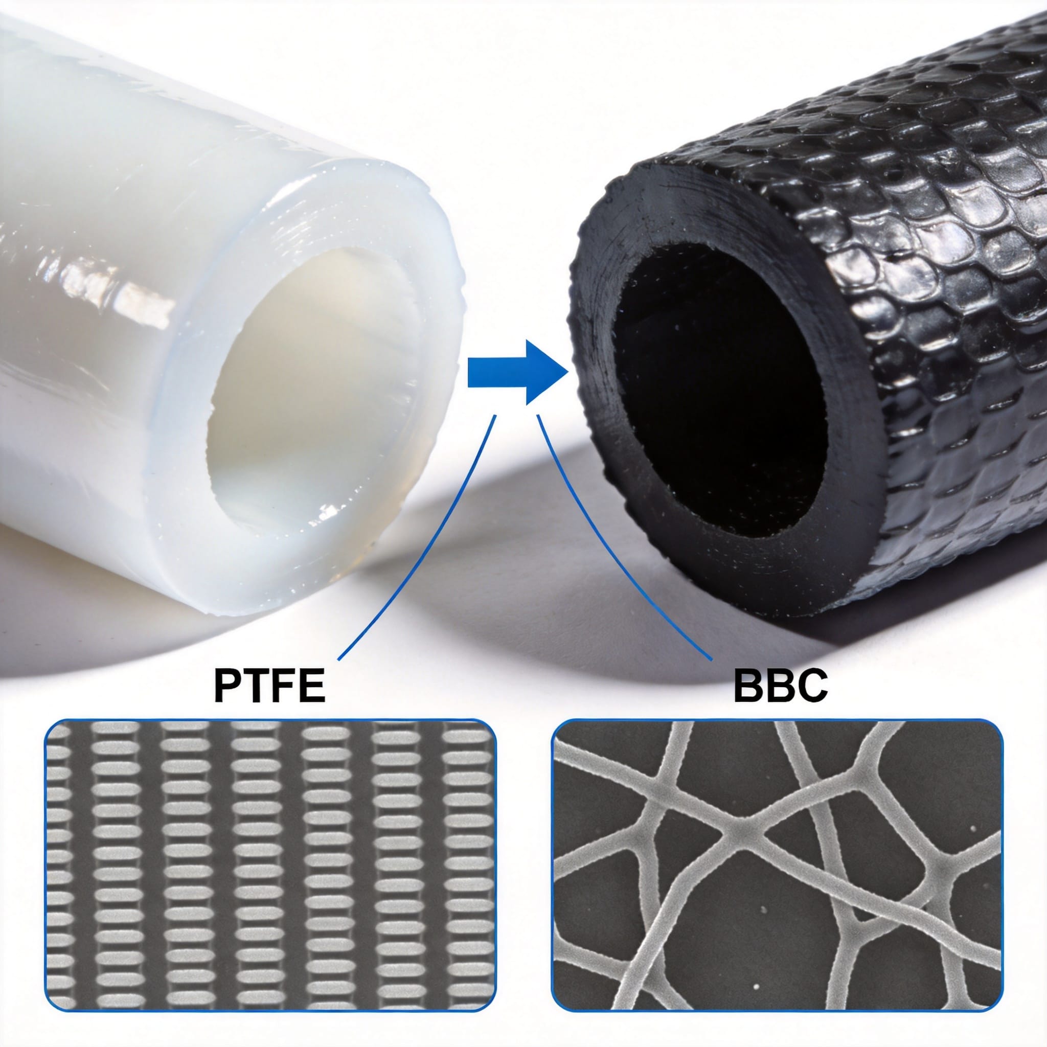 Laboratory test setup for PTFE tensile testing