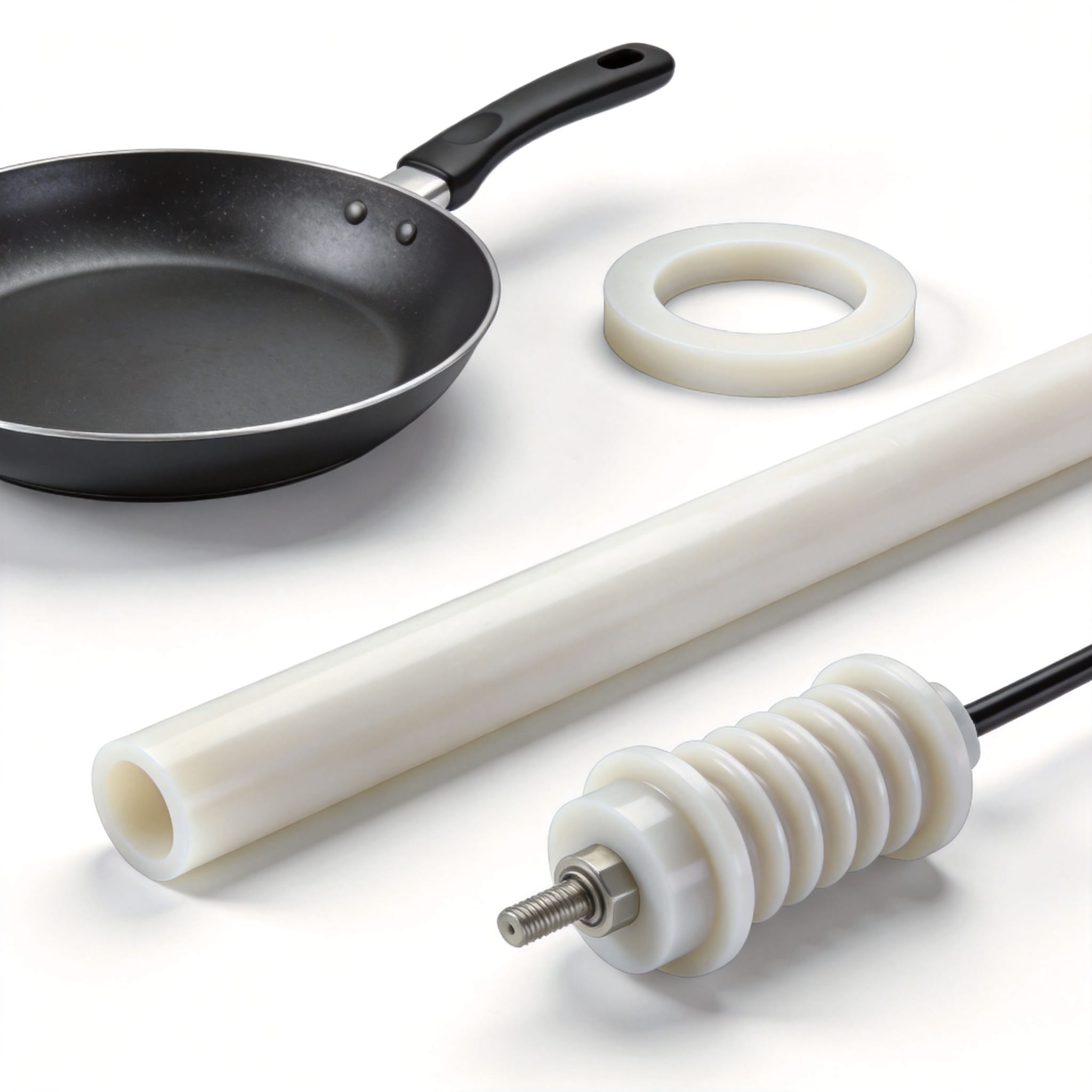 PTFE-lined chemical reactor and laboratory flasks