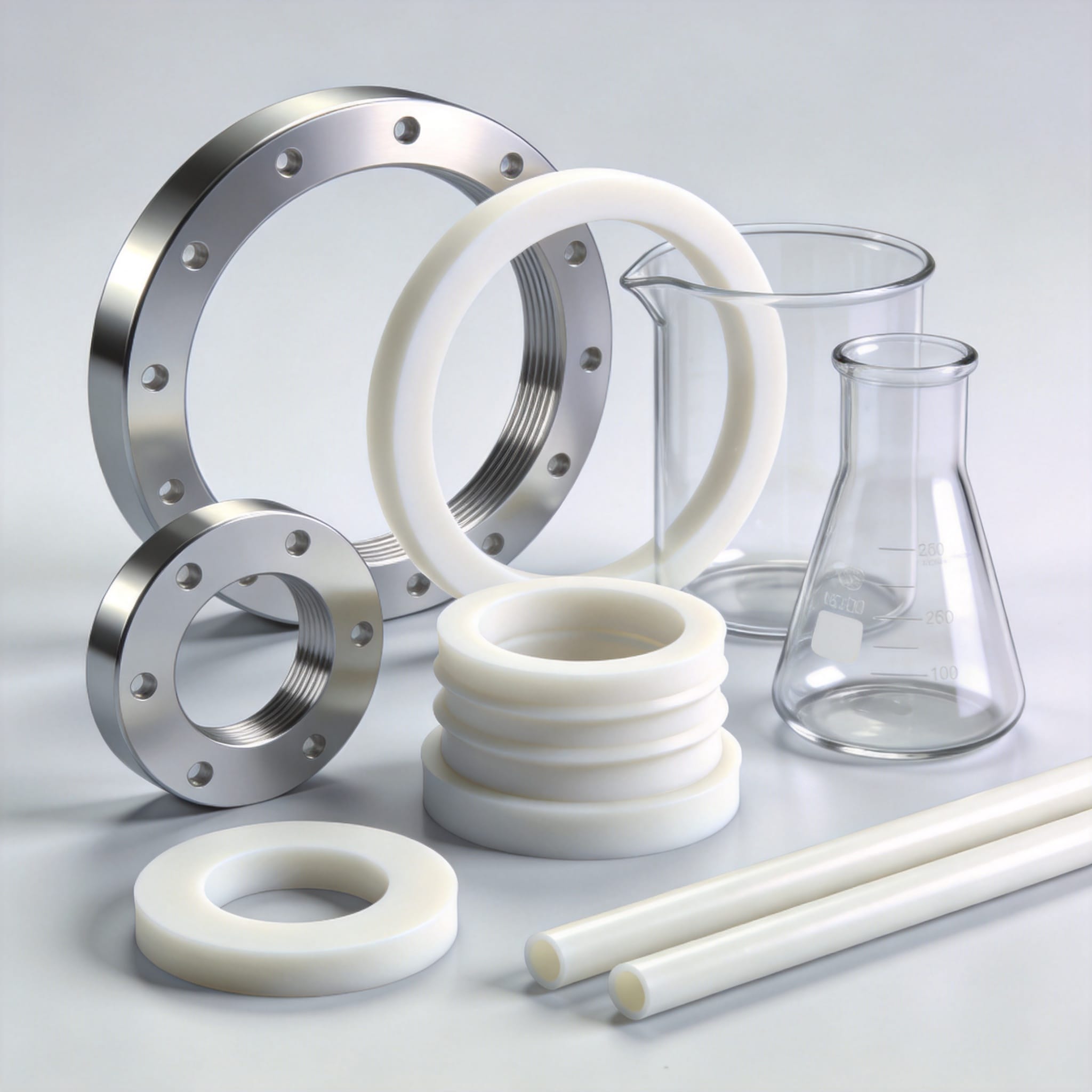 PTFE seals and bearings used in aircraft landing gear