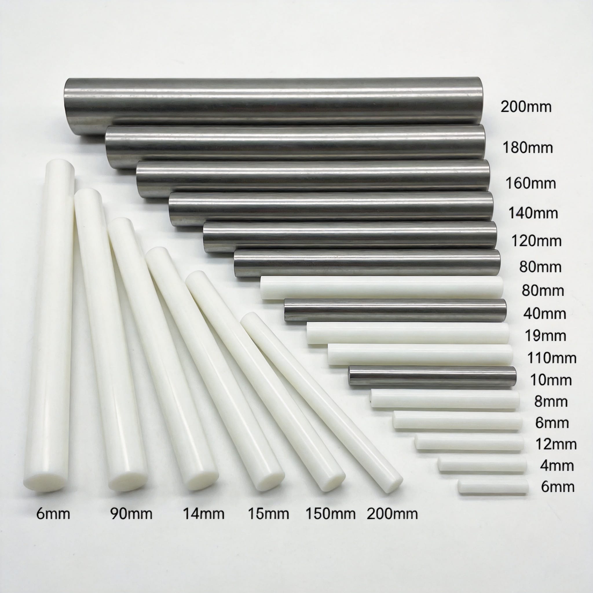 PTFE rod length specification diagram