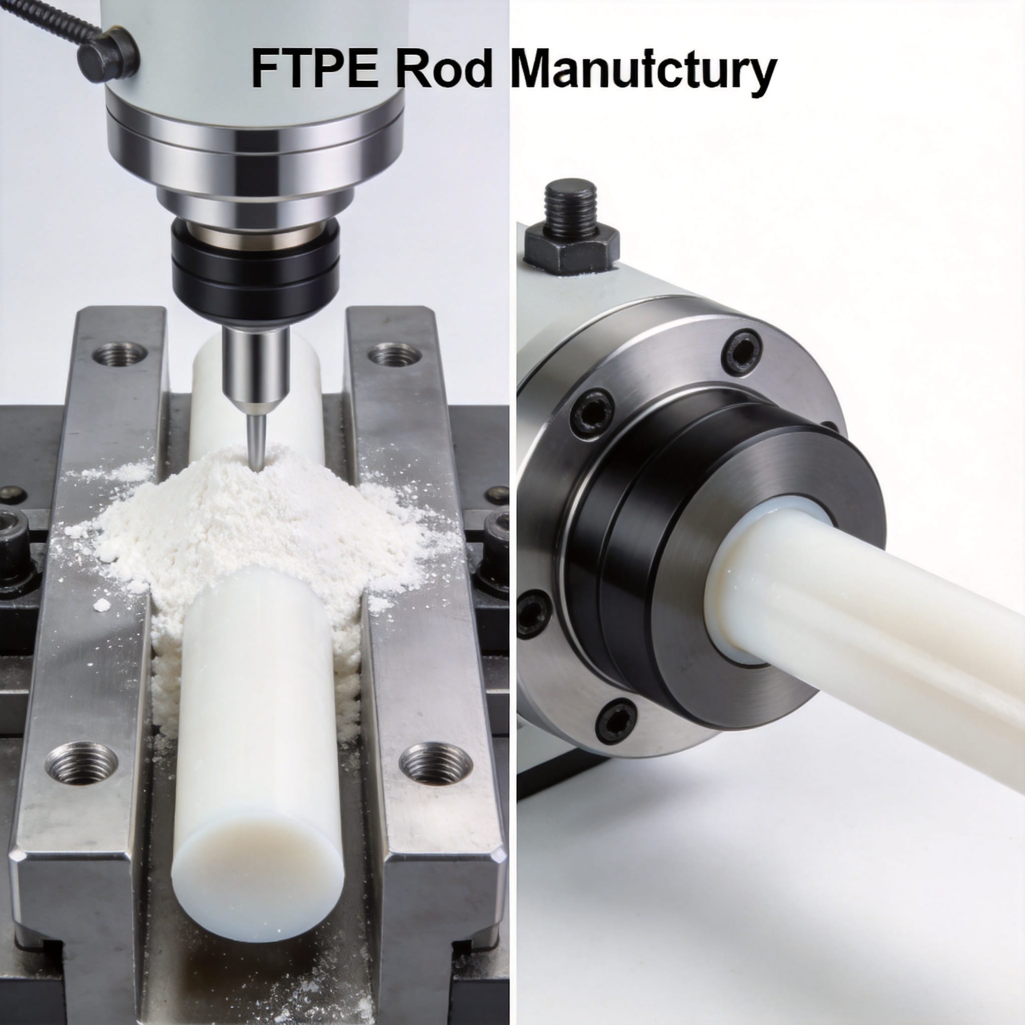 Comparison of compression molding and ram extrusion manufacturing processes for PTFE rods