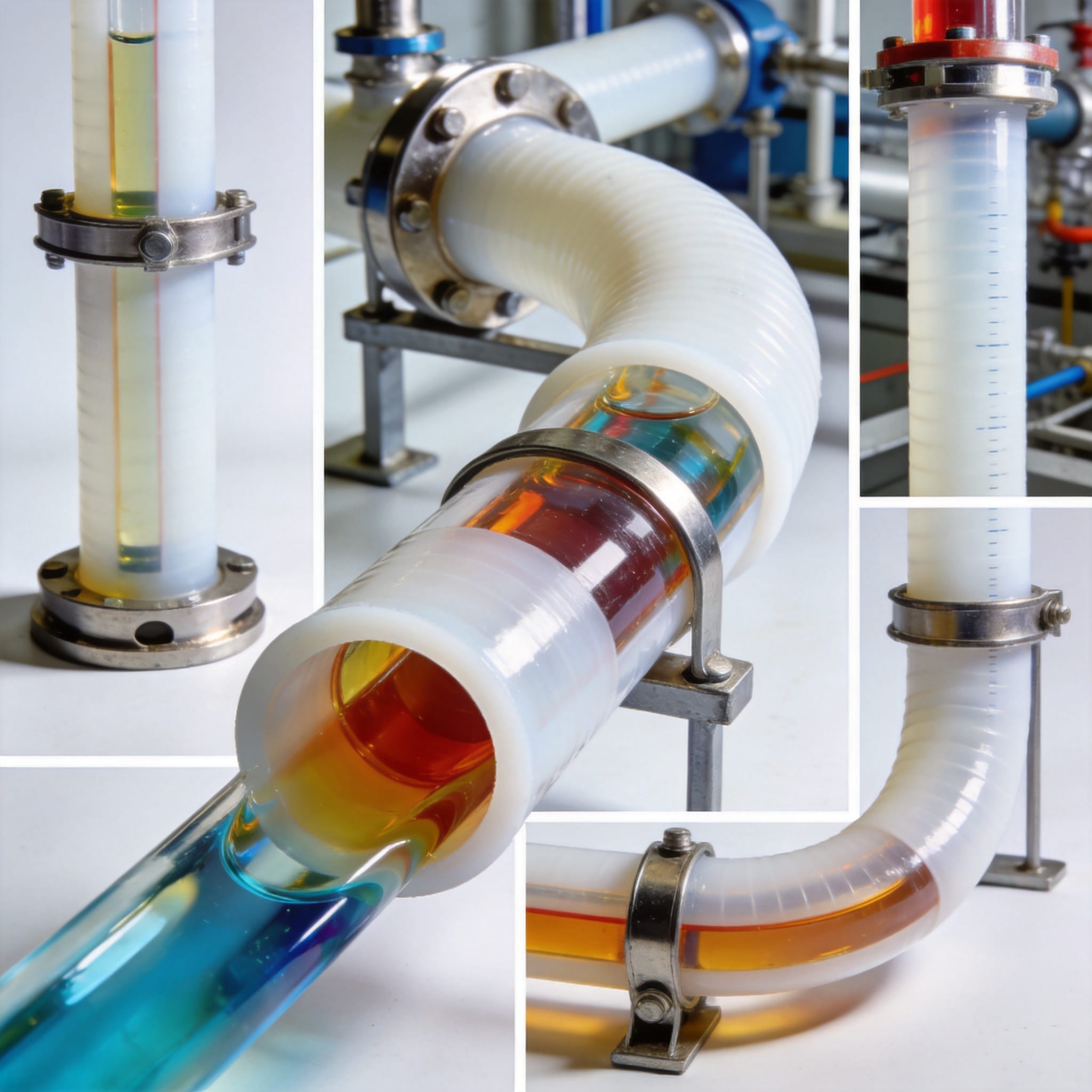 Close up of PTFE tube material texture