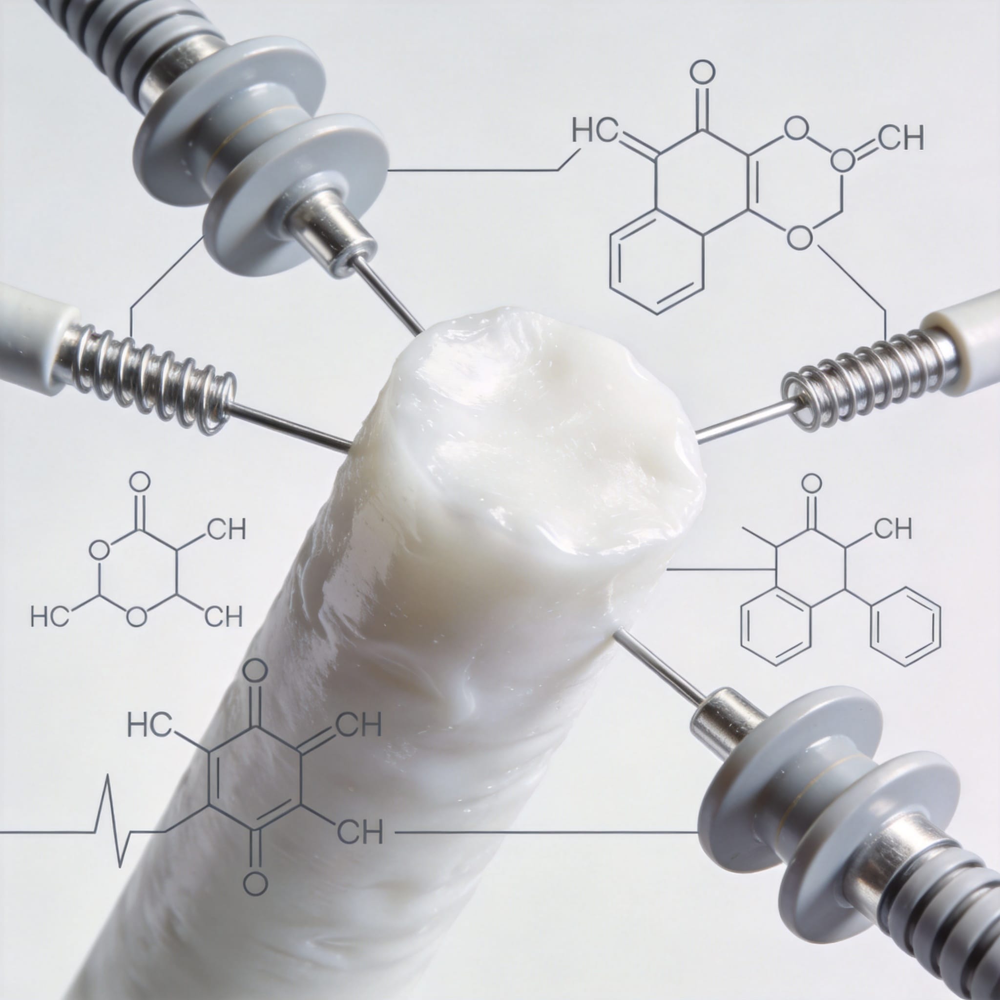 PTFE molecular structure showing carbon-fluorine bonds