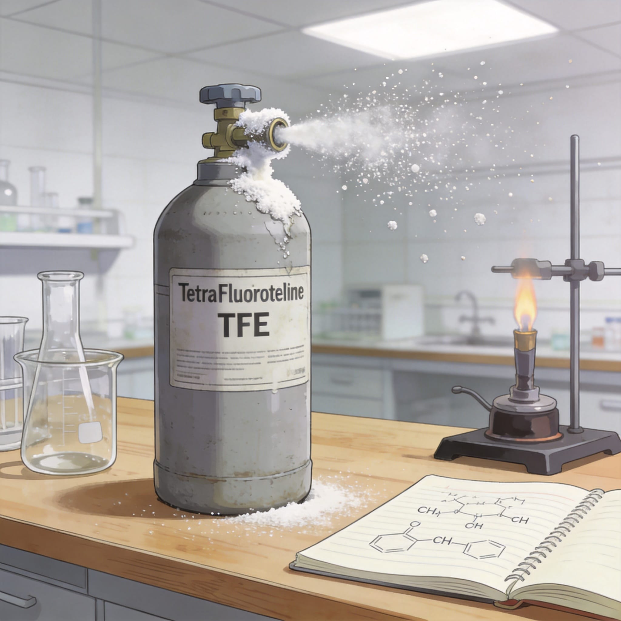 Historical lab equipment used in 1938 PTFE discovery