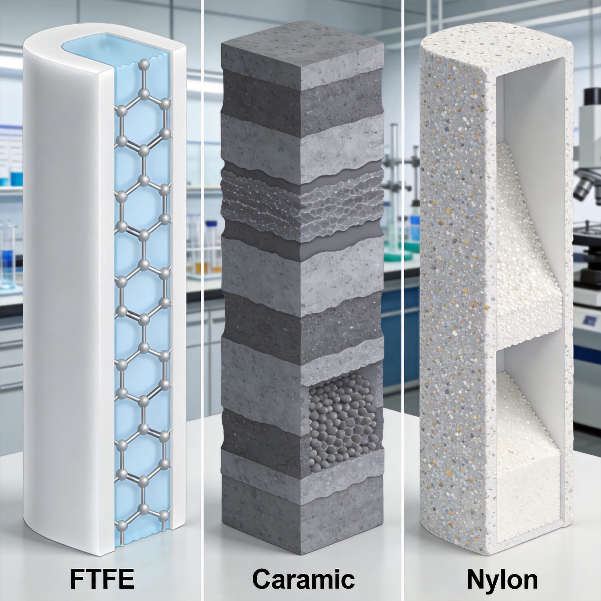 Comparison chart of friction coefficients for solid materials