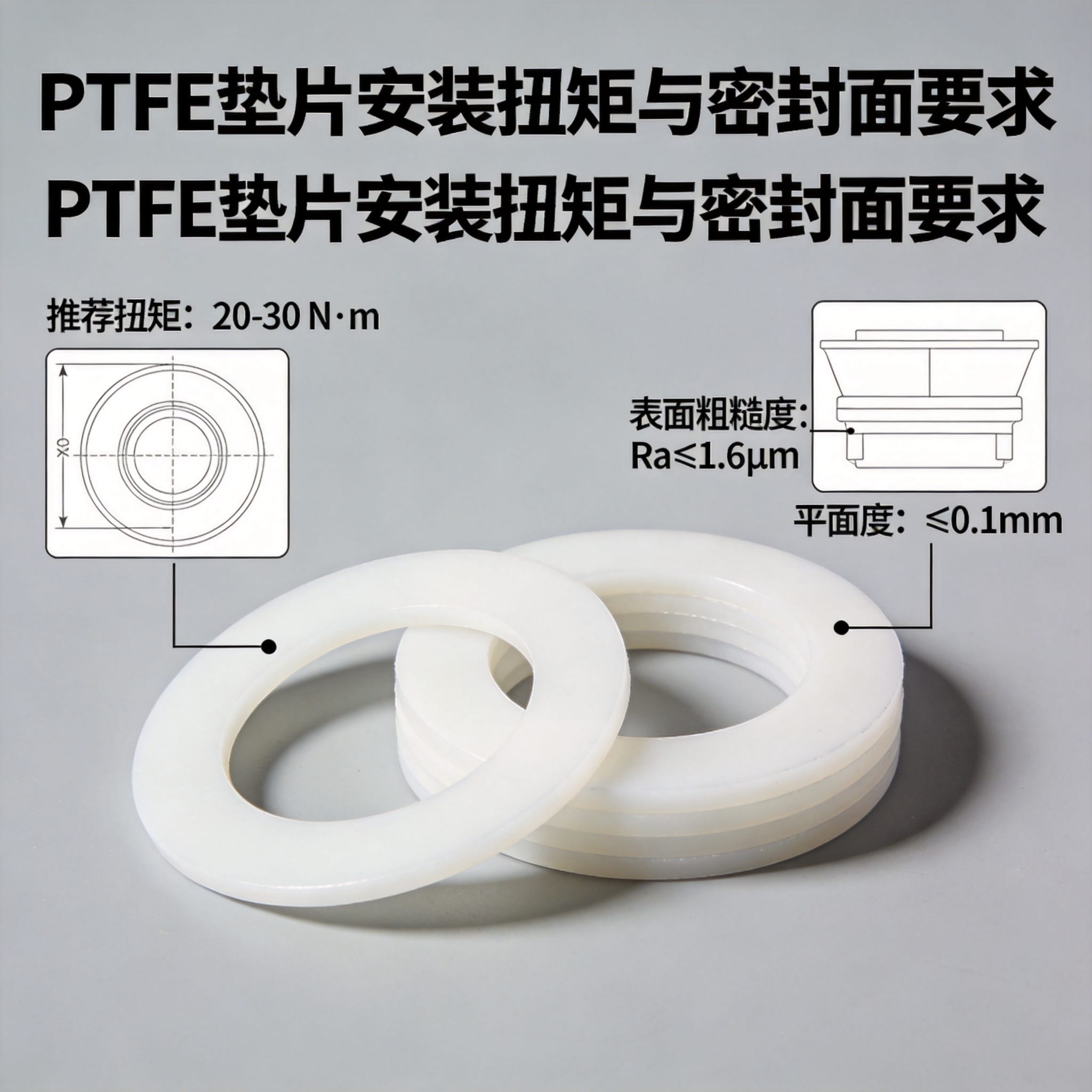 Installation Torque and Sealing Surface Requirements for PTFE Gaskets