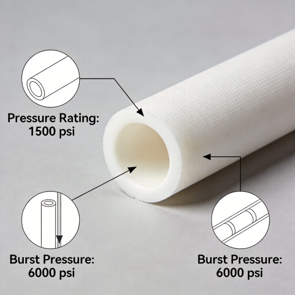 Pressure Ratings and Burst Pressure of PTFE Tubes